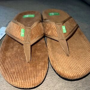 NWT Men's Sanuk Furreal Classic Cord Sandals Size 12